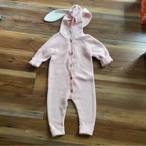 Cuddle + Kind Blush Knit Bunny One Piece